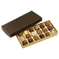 Boîte d'emballage de chocolat de luxe personnalisée en gros avec ruban, boîte cadeau pour chocolat
