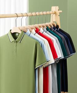 Penjualan terlaris kaus Polo kaus Golf Logo kustom untuk pria kaus Polo pola Solid kain rajut kaus anak laki-laki lengan pendek kasual - Product Image 5