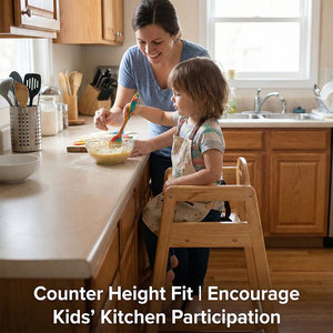 Seggiolone Moderno in Legno per Bambini con Design Ergonomico, Sgabello in Legno Massello per <span class=keywords><strong>Cucina</strong></span> e Camera da Letto - Product Image 4