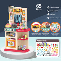 Cadeau pour enfants : Ensemble de cuisine de chef talentueux avec table de simulation de cuisson, fonction de pulvérisation de vapeur, lumières et sons