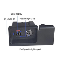 Station d'accueil Vtear pour voiture, charge rapide, hub pour port allume-cigare, pièces de décoration intérieure, accessoires pour Honda Accord 9ème génération 2013-2019
