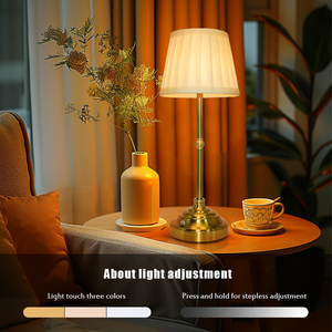 Thiết kế hiện đại sang trọng trang trí nội thất đơn giản pin không dây thanh lịch không dây vải bảng đèn - Product Image 3