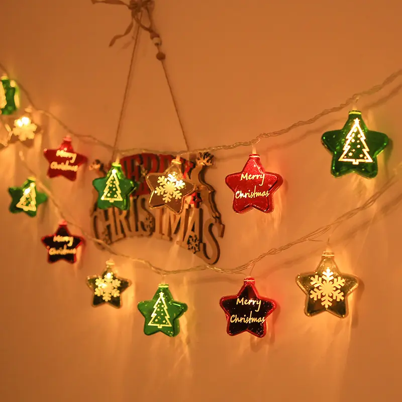 Đèn Dây Ngôi Sao Giáng Sinh Đèn Dây Pin Trong Nhà Ngoài Trời Cho Kỳ Nghỉ Lễ Giáng Sinh Lễ Tạ Ơn Mùa Thu Hoạch Theo Mùa
