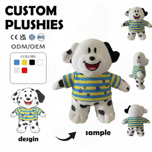 Jouets en peluche personnalisés OEM/ODM, poupées douces à chemise rayée, cadeaux sur le thème des chiens et des animaux de compagnie, <span class=keywords><strong>moto</strong></span>, Dolly, Teddy Bear, jouet en peluche vinyle personnalisé - Product Image 1