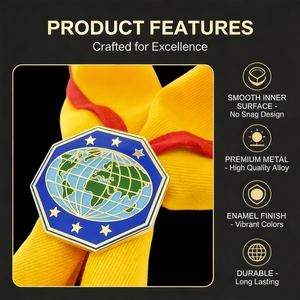 Guía Maestra de Club Pathfinder Personalizada Premium, Moderna, Chapada en Oro, <span class=keywords><strong>con</strong></span> Anillo para Pañuelo, Lideres Desbravadores - Product Image 2