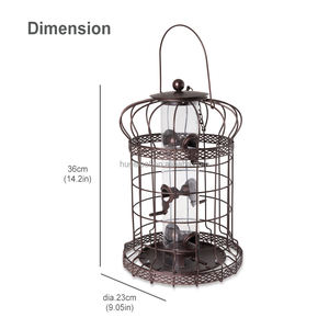 Mangeoire à colibris suspendue pour jardin extérieur, résistante aux intempéries, robuste, anti-écureuils, avec 6 ports d'alimentation - Product Image 4