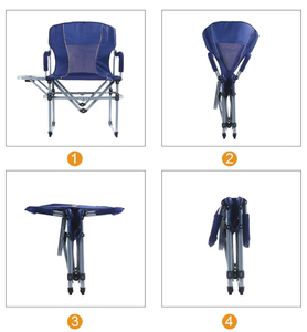Sillas de <span class=keywords><strong>director</strong></span> de tubo de aluminio plegables portátiles Sillas de Directores de mesa auxiliar cómodas Silla de Directores de camping de alta resistencia - Product Image 5