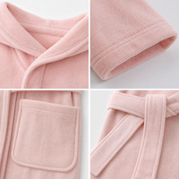 Peignoir en coton éponge brodé avec logo pour la maison et la vente au détail, pour femmes et enfants, avec ceinture – Fournisseur