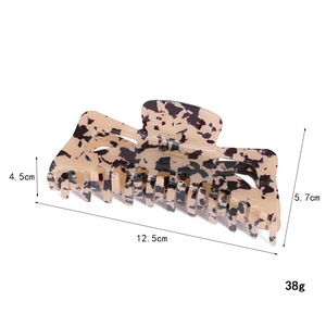 Pince à <span class=keywords><strong>cheveux</strong></span> surdimensionnée en acrylique avec nœud, creuse, style français, pour l'arrière de la tête, type pince requin - Product Image 6