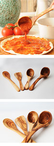 <span class=keywords><strong>Cuchara</strong></span> de madera de oliva para cocina, espátula de madera, cucharas para cocinar, utensilio de cocina antiadherente - Product Image 2