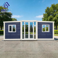 Maison conteneur modulaire extensible en acier galvanisé AS 1538 de 30 à 40 pieds, 2 ou 3 chambres, salle de bain, maison pliable, bungalow