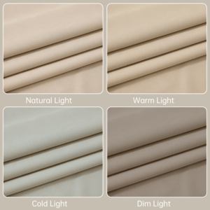 Cortinas de Ventana Ligeras de Poliéster Recubierto de 90 g/m², Ahorro de Energía, Aislamiento Térmico, Juego de 2 Piezas, Cortina 100% Opaca - Product Image 4