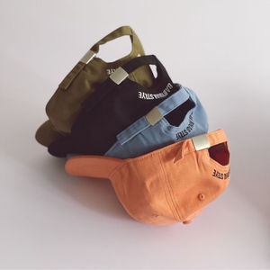 <span class=keywords><strong>Gorra</strong></span> de Béisbol Estilo Coreano para Bebés, Niños y Niñas, de 6 Paneles, con Diseño de Letras Personalizadas, Color Sólido, Estilo Occidental - Product Image 2