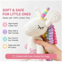 Articles en crochet bio, très demandés, grands jouets doux faits à la main, certification CE, amigurumi, poupée licorne en peluche pour bébés