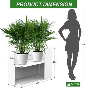 Jardinière intelligente à énergie nouvelle en acier inoxydable noir personnalisée, finition thermolaquée, réservoir de 290 L, auto-arrosage - Product Image 2