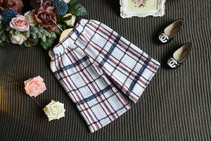 Producto de China, Camisa y Pantalones a Cuadros con Volantes, Ropa para Niñas, 2 Piezas - Product Image 2