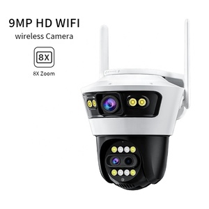 กล้องวงจรปิด ICsee <span class=keywords><strong>Yoosee</strong></span> 9MP แบบสามเลนส์ กล้องรักษาความปลอดภัย <span class=keywords><strong>Wifi</strong></span> <span class=keywords><strong>IP</strong></span> สำหรับภายนอกอาคาร ซูม 8 เท่า PTZ กล้องไร้สายแบบสองระบบเครือข่าย - Product Image 2