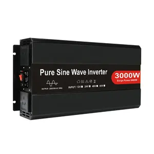 3000W Power Inverter DC 24V to 110V AC Car Pure Sine Wave Inverter for Home appliances or Outdoor Workplaces