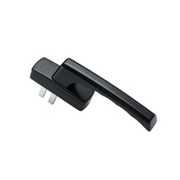 Poignée longue droite ambidextre en alliage d'aluminium moderne AXWJ pour fenêtre coulissante de bureau ou d'hôtel, serrures noires durables, garantie de 3 ans