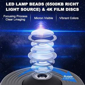 Proiettore Planetario Galassia 13-in-1 con Pellicola, Lampada Proiettore Nebulosa Rotante con Timer, <span class=keywords><strong>Luce</strong></span> Notturna Stellata per Decorazione Camera da Letto Bambini - Product Image 4