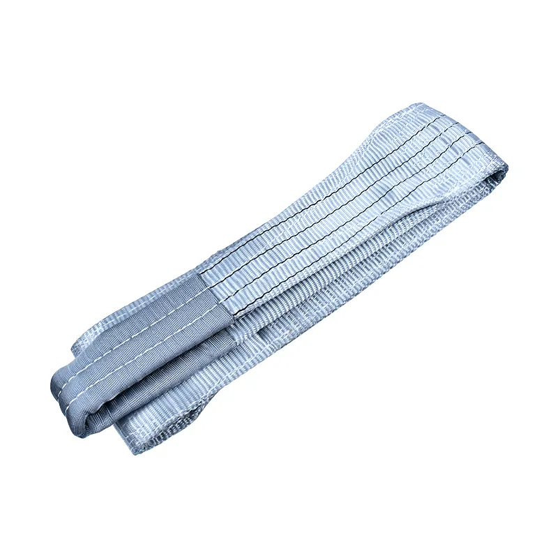 China Lieferanten 1,5 m 12 cm 4 T Kapazität OEM unterstützt individuelles Hebeschnur flaches Polyester-Seilband Riemen Schlinge-Typ