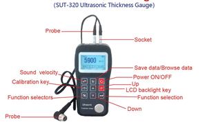 מד עובי דיגיטלי מתכת מד עובי קולי ציוד בדיקת NTD - Product Image 2