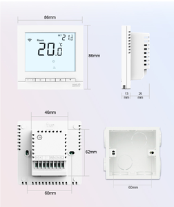 HA9223L-L Hydronic Heating Thermostat - Wi-Fi On/Off Dry Contact Backlight 220V AC Flush Mounting HA9223L-L Heating Thermostat H - Product Image 6