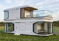 Vente Directe – Nouvelle Maison Capsule Spatiale Préfabriquée à Deux Étages – Cabine Duplex Mobile Portable avec Escalier Extérieur – Chambre de Luxe pour Camping et Complexes Hôteliers