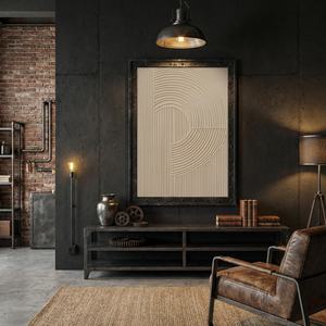 Peinture beige texturée 3D, œuvre d'art peinte à la main, design commercial, décoration intérieure pour maison, hôtel, projet commercial - Product Image 3