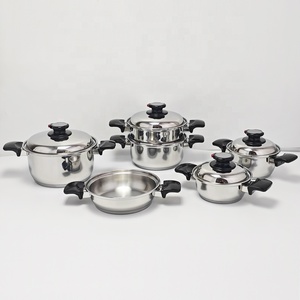 Juego de 10 Uds. De utensilios de cocina de <span class=keywords><strong>acero</strong></span> <span class=keywords><strong>inoxidable</strong></span> 304, utensilios de cocina sin grasa sin agua, olla y sartén de inducción de borde laminado ancho - Product Image 3