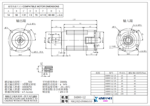 Caja reductora de velocidad de baja holgura y ruido, serie DABR, de alta precisión, con reducción de armónicos, construcción ODM - Product Image 6