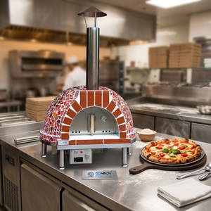 Horno de <span class=keywords><strong>Pizza</strong></span> a Gas HN QDMECH de Alta Temperatura, Hecho a Mano, con Cúpula de Mosaico, Horno Italiano <span class=keywords><strong>para</strong></span> <span class=keywords><strong>Pizza</strong></span>, Horno Comercial <span class=keywords><strong>para</strong></span> Hornear - Product Image 1