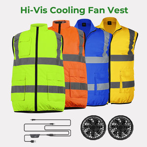 Chaleco de Seguridad con Ventilador Refrigerante para Trabajadores de la Construcción, Chaleco de Trabajo con Aire Acondicionado USB, Doble Ventilador, Ropa de Trabajo Refrigerante para Verano - Product Image 2