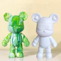 Mini figurines Bearbrick en briques, jouets, art pop créatif, sculpture animale en résine, fluide et cool