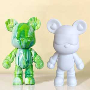 <span class=keywords><strong>Mini</strong></span> Figuras de Oso Bearbrick, Juguetes Creativos de Arte Popular, Escultura de Animales de Resina, Violencia Fluida, Oso Genial - Product Image 4