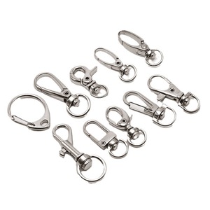 Stainless Steel Oval Keychain Lobster Clasp Hook <b>Key</b> Ring Pendant Car <b>Key</b> Accessory Hard Wearing Metal <b>Key</b> <b>Chain</b> - Product Image 5