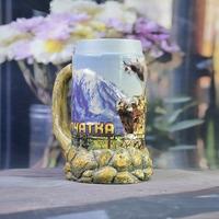 Verres à bière classiques en porcelaine de haute qualité de 1100 ml avec base épaisse et poignée, écologiques, personnalisables avec logo OEM pour les pubs et la maison (vente en gros)