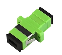 SC/APC Fiber Optic Adapter Simplex Single Mode Green Fiber Optical Coupler With Ceramic Sleeve for FTTH Telecom