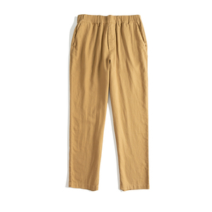 <span class=keywords><strong>Pantaloni</strong></span> in <span class=keywords><strong>Lino</strong></span> da Uomo Taglie Forti, Vita Elastica, Gamba Dritta, in Cotone e <span class=keywords><strong>Lino</strong></span>, Tinta Unita, Casual, Personalizzabili - Product Image 2