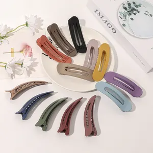 HC170C Large Size 11cm Plastic Hair Clip Retro 4.3Inch Solid Color Frosted Customize Elegant Hair Clip Ladies Hair Accessories