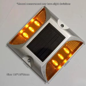 Reflector Solar LED para Carreteras, Resistente al Agua IP68, de Aluminio, Tipo Ojo de Gato, Marcador de Carreteras Intermitente con Energía Solar - Product Image 3