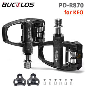 Pédales de vélo de route BUCKLOS à blocage automatique pour système <span class=keywords><strong>LOOK</strong></span> KEO, pédales de vélo sans clip en nylon/fibre de <span class=keywords><strong>carbone</strong></span> durables, pièces de cyclisme - Product Image 1