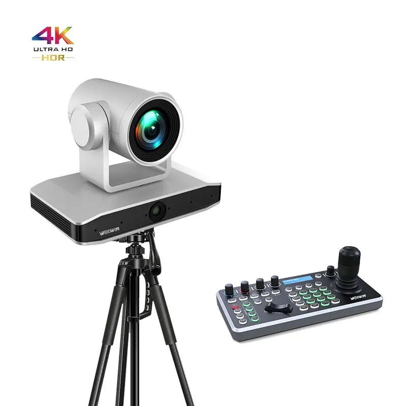 2023 New Ultra HD 4K Voice Auto Tracking Camera PTZ Auto Framing Video Conference Camera with Speaker Microphone