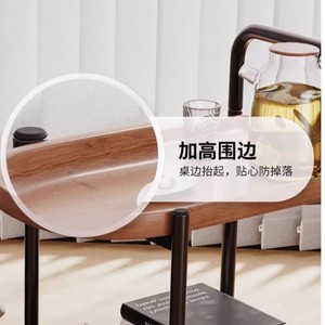 Multi Tiered Round <b>Side</b> <b>Table</b> With Wheels Storage Cart For Living Room <b>Sofa</b> Coffee <b>Table</b> Movable Storage Trolley - Product Image 3