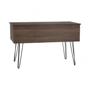 Sleek Walnut Finish SAMOS Working Desk Metal Frame Professional Computer Table for Home Office and Executive Study Room - Product Image 5