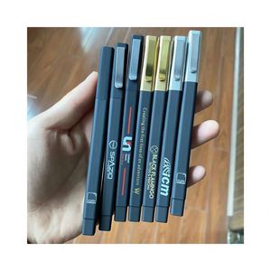 Instant-Delivery Square Ballpoint <b>Pen</b> Gold-Embossed Logo, Rubberized Grip, and Full Personalization - Product Image 1