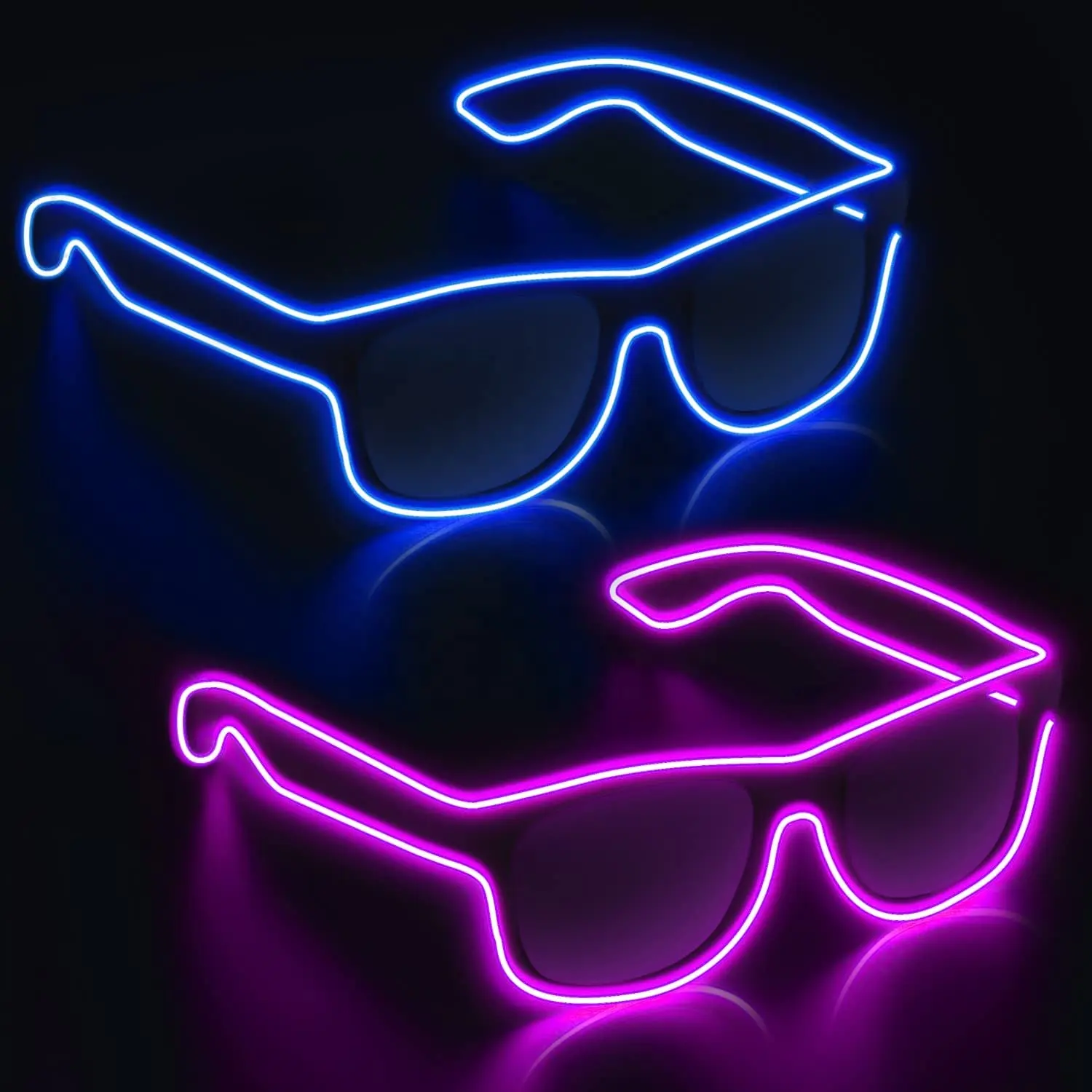 Maßge schneiderte LOGO leuchten in dunklen Party geschenken EL LED leuchten Brille