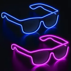 Custom Made LOGO Glow In Dark Party Gifts EL LED Light Up Glasses