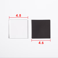 Kits de fabrication de magnets décoratifs pour réfrigérateur en acrylique carré vierge avec adhésif