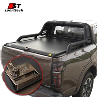 Couvercle de tonneau rétractable étanche couvercle de volet à rouleau dur avec verrouillage par mot de passe pour grand mur poer canon Wingle 5/6/7